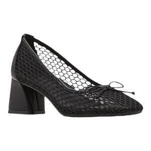 Madden Girl Women’s Emily Mesh Block Heel Ballet Heel Pumps Black Size 7